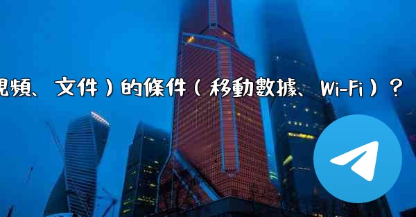 <b>如何設置Telegram自動下載媒體文件（照片、視頻、文件）的條件（移動數據、Wi-Fi）？</b>