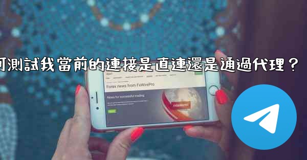 Telegram如何測試我當前的連接是直連還是通過代理？