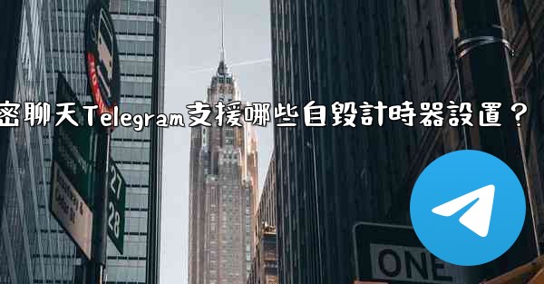 <b>秘密聊天Telegram支援哪些自毀計時器設置？</b>