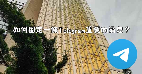 如何固定一條Telegram重要的消息？