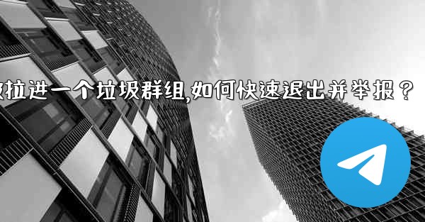 Telegram我被拉進一個垃圾群組，如何快速退出並舉報？_telegram我被拉进一个垃圾群组,如何快速退出并举报？