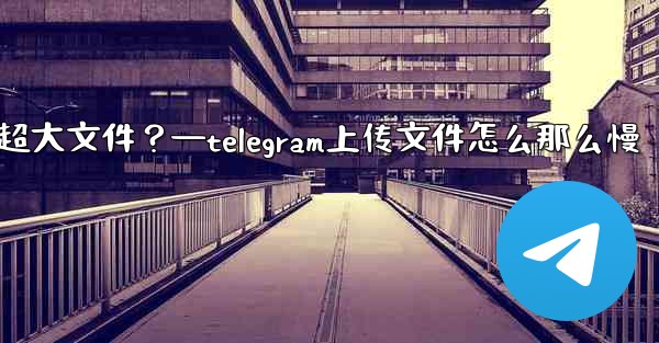 Telegram如何發送超過2GB的超大文件？—telegram上传文件怎么那么慢