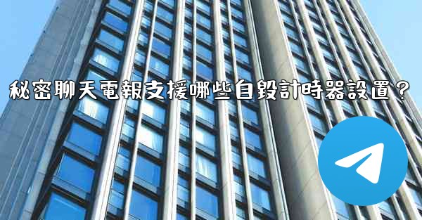 <b>秘密聊天電報支援哪些自毀計時器設置？</b>