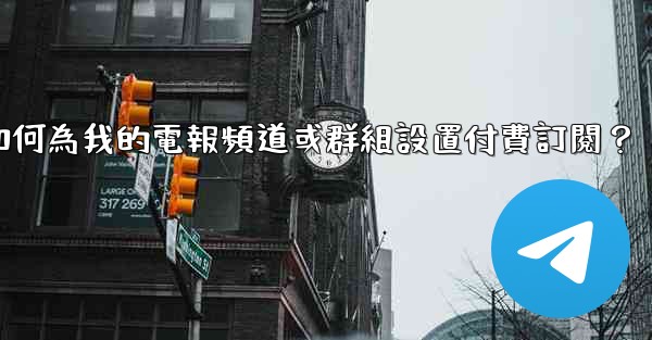 如何為我的電報頻道或群組設置付費訂閱？