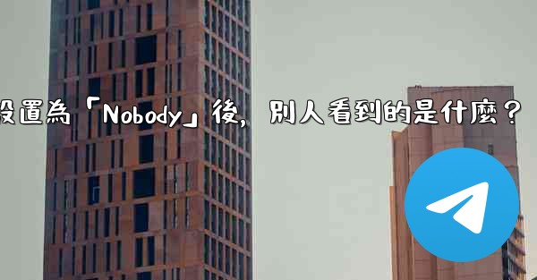電報設置為「Nobody」後，別人看到的是什麼？
