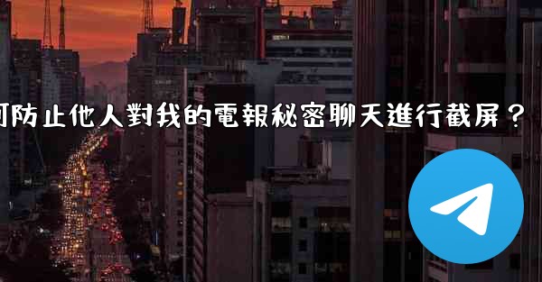 如何防止他人對我的電報秘密聊天進行截屏？