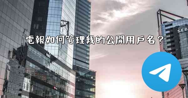 電報如何管理我的公開用戶名？