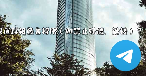 <b>電報如何設置群組發言權限（如禁止媒體、鏈接）？</b>