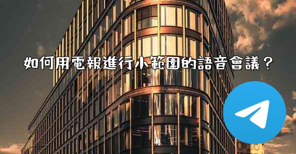 如何用電報進行小範圍的語音會議？